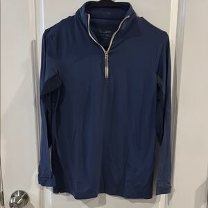 Blue Quarter-Zip Tailored Sportsman Icefil Sun Shirt